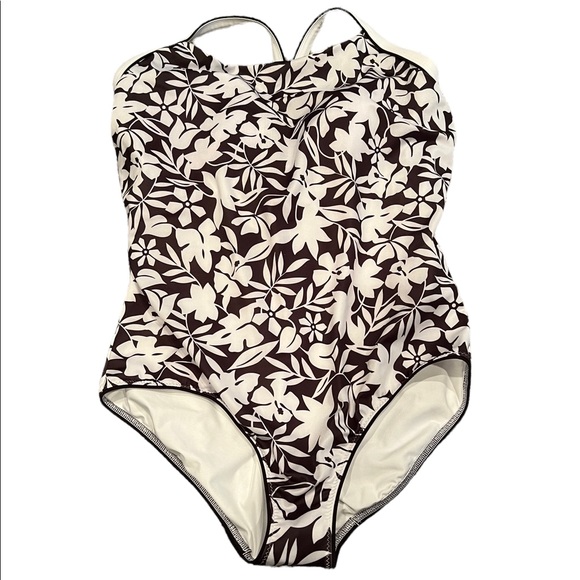 NEW Womens Lands End One Piece Swimsuit Havana 16W - Picture 3 of 9